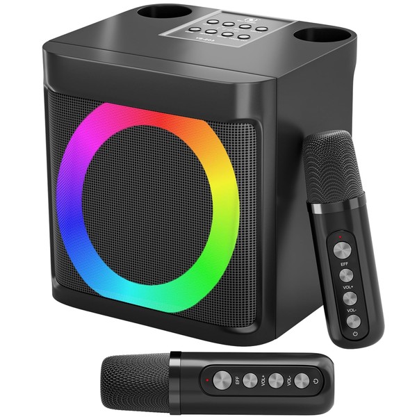 Karaoke Machine for Kids Adults - Portable Bluetooth Speaker with