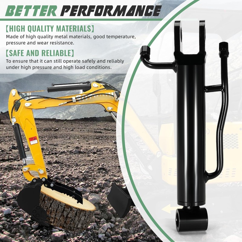 VORGENS Mini Excavator Thumb Cylinder, Hydraulic Cylinder 25mm/0.98in, Compatible with