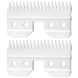 WAHFOX 2 pcs Fast Feed Ceramic Blades Replacement Blades Compliable with Oster Fast Feed Clipper Oster A5 Fast Feed Ceramic Blades Fast Feed Replacement Blade A5 Replacement Blade (2 PCS)