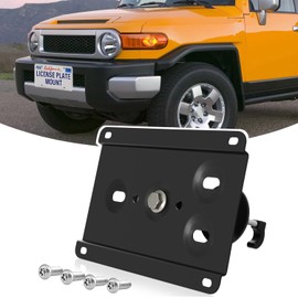 Front License Plate Holder No-Drill License Plate Bracket Mount Anti-Theft Frame Car Plate Holder fits for Toyota FJ Cruiser 2007-2014,Install in Seconds