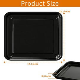 GCQ Air Fryer Grill Pan for Ninja FO101 French Door Premier Air Fry Oven, 12.2 × 12.2"Air Fryer Grill Plate Crisper Plate Rack Accessories Replacement Parts Tray,Dishwasher Safe