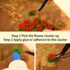 FOIMAS 60pcs Miniature Flower Cluster Colorful Flower Vegetation Groups Grass