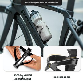 ROCKBROS Bike Water Bottle Holder Lightweight Bottle Cage Strong Polycarbonate Bike Cup Holder Bicycle Drinks Holder for MTB Road Mountain Bike Outdoor Cycling 5 Colors