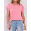 ANRABESS Womens Tops Summer Cap Sleeve Basic Tshirts Loose Fit