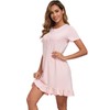 Beuwltpa Women's Nighties Button Up Maternity Nightdress Nightshirts Short Sleeve