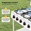 5 Burner Propane Gas Stove, Freestanding Rectangular Gas Cooktop with