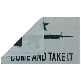 M-4 Come and Take It CATI White Premium Quality Fade Resistant 100D Woven Poly Nylon 3x5 3'x5' Flag (RUF)