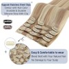 Sunya Clip in Extensions Echthaar Aschblond Mit Platinblond Invisible Echt