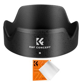 K&F Concept EW-65C Camera Lens Hood Compatible with Canon RF 16 mm F2.8 STM Lens, 43mm Bayonet Lens Hood Reversible Sun Shade Lens Protector with Cleaning Cloth