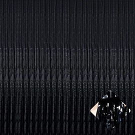 4 Pack Black Foil Fringe Curtain Backdrop, 3.2Ft x 9.8Ft Metallic Tinsel Foil Fringe Streamers Curtains for Party, Photo Booth Props, Birthday, Wedding, Christmas Party Decoration Supplies