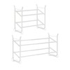 SunnyPoint Expandable & Stackable 2-Tier Shoe Rack – Adjustable Shoe