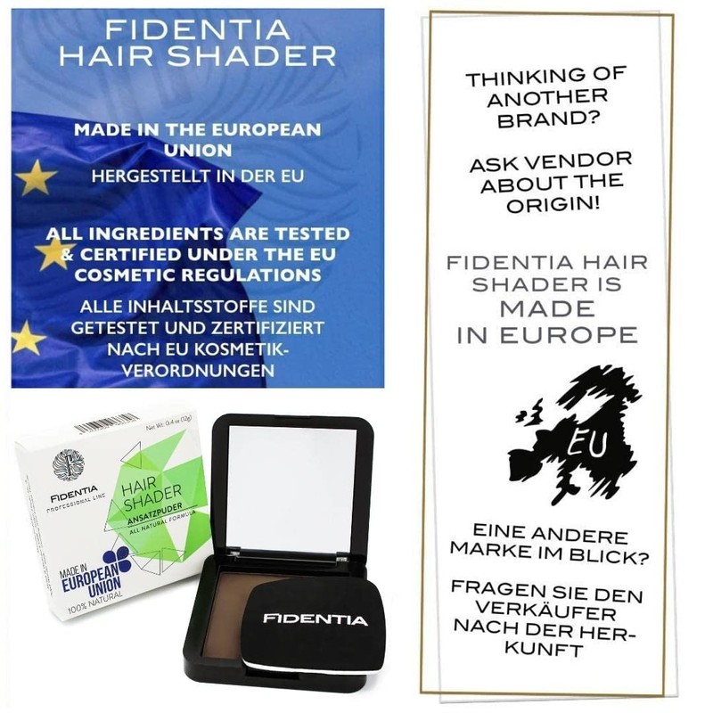 Fidentia Premium Hair Shader | 100% Natural Hair Concealer |