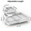 Dish Drying Rack, Expandable Dish Rack for Kitchen Counter, Stainless
