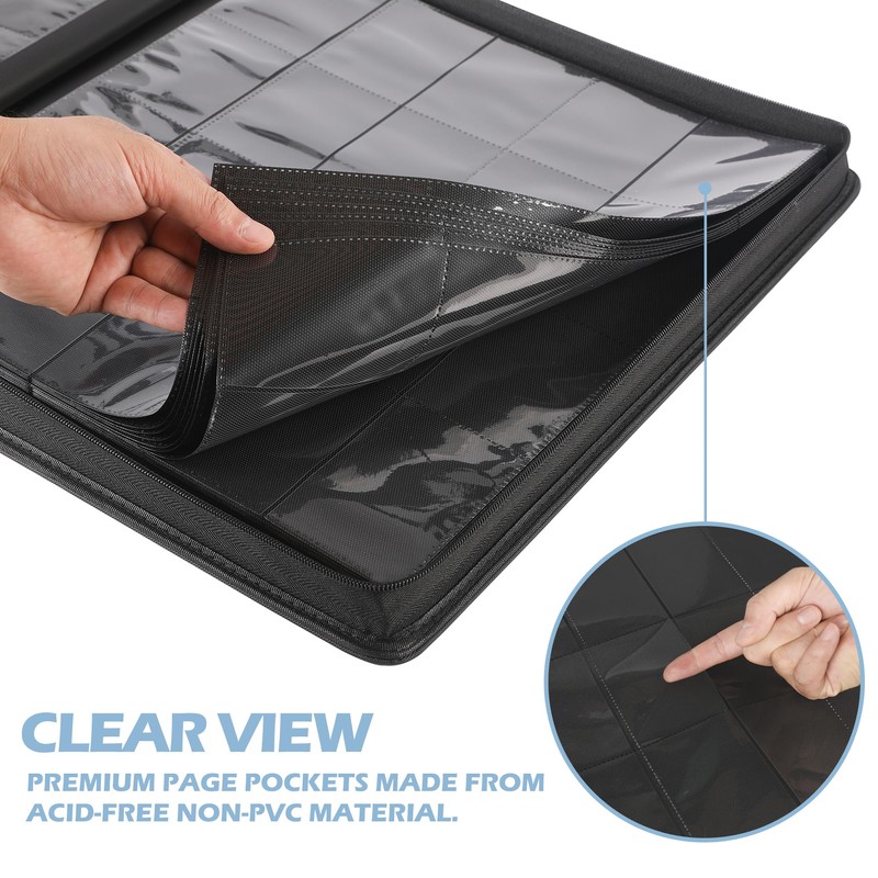 DRZERUI 2000 Pocket Card Binder，20 Pocket Card Binder for 2000