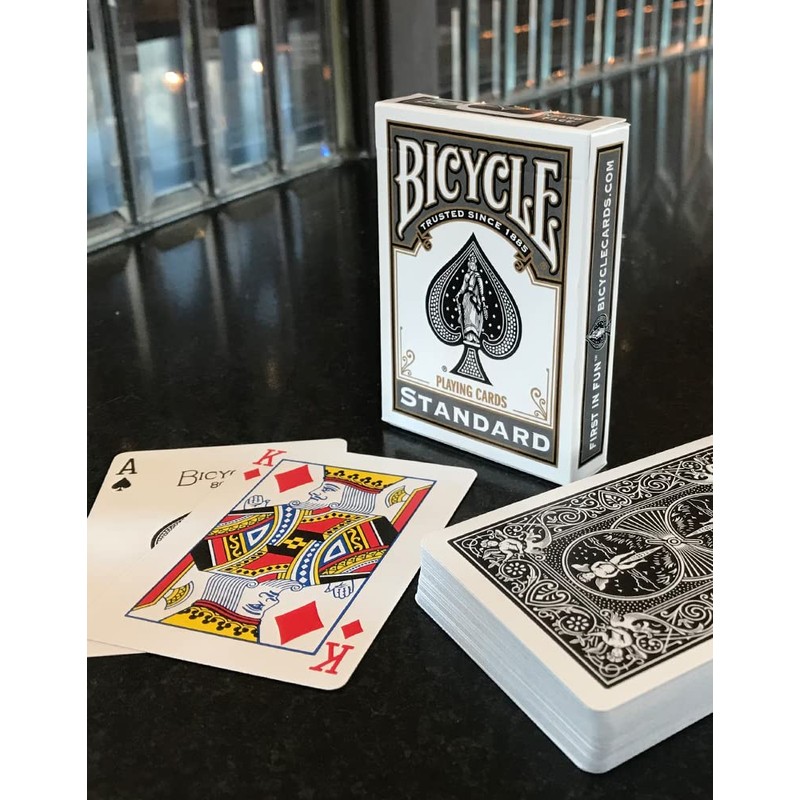 Bicycle Black Playing Cards, Standard Index, 1 Deck