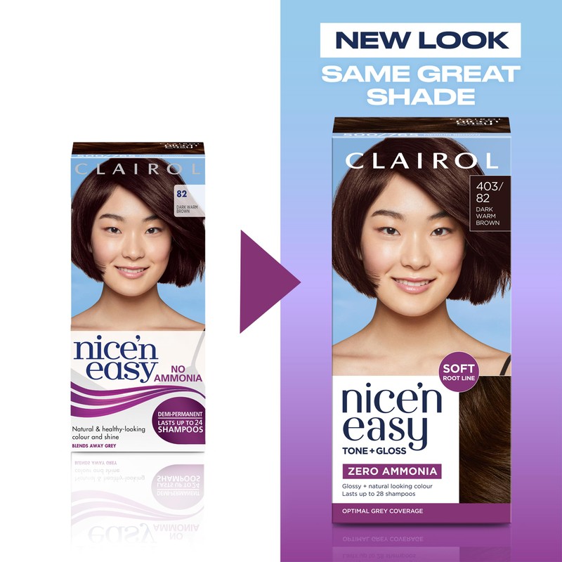 Clairol Nice'n Easy Tone+Gloss Semi Permanent Hair Dye - 403/82