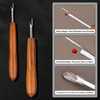 Easusy Seam Rippers, 2PCS Wood Handle Stitch Unpicker Tool, Quick