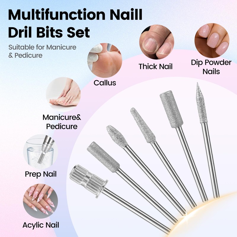YSC Electric Nail Drill for Acrylic and Gel Nails, Cordless
