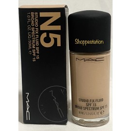 MAC Studio Fix Fluid Foundation SPF15 Shade N5 Rosy Beige 1oz / 30ml New In Box