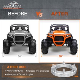 Frokom 4x156mm ATV Wheel Spacers,1 Inch Wheel Spacers with 12x1.5 Studs Fit For 2013+ Polaris Ranger,2014+ Polaris RZR XP 1000,2015+ Polaris RZR-4 Pack