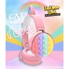 KOOLMARK Audífonos Bluetooth Pop It con Orejas de Gato y