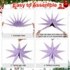BestoFun Set of 5 Paper Stars Pastel Colours 30 cm