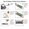 2 Pcs Galaxy S23 Back Cover Pre-Cut Sticker Tape Replacement,