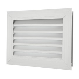 PATIKIL Door Air Vent Cover, 12" x 8", Aluminum Grille Ventilation Cover Louvered for Cabinet Wardrobe Door, Silver Tone