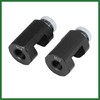 Motoforti 2pcs Matte Black 12mm 14mm Threaded Engine Spark Plug