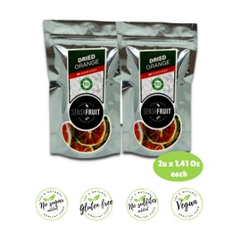 Sensafruit-Premium dried orange slices for cocktails -100% natural - no sugar added, unsulfured - ready for cocktails - 2 zipper bags x1.41 oz (2.8 oz)