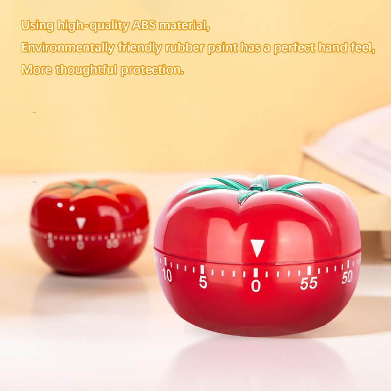 2 PCS Tomato Timer,Kitchen Timer, 60 Minute Countdown,Manually Adjustable Environmental