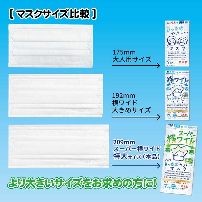 Biho Mask Disposable Non-woven Mask, Made in Japan, Extra Large