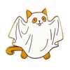 Pinsanity Cute Ghost Cat Enamel Lapel pin