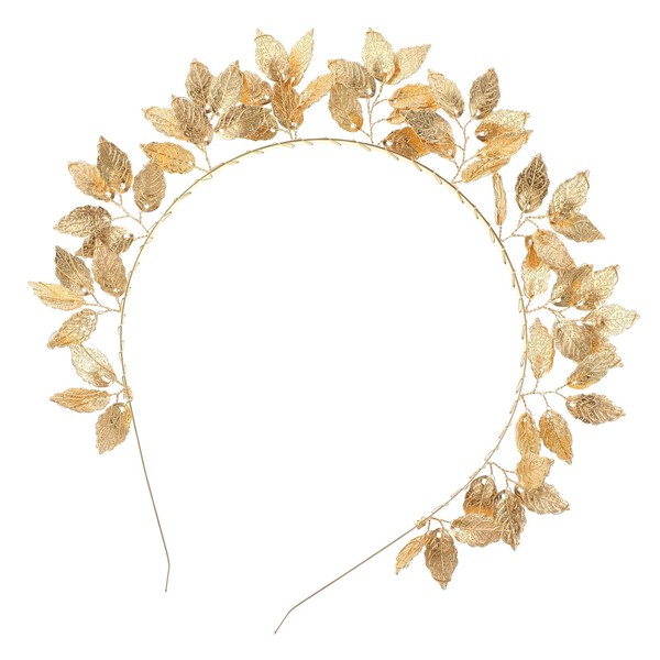 Headband Greek Goddess, Golden Leaf Crown Headband, Crown Goddess Headdress