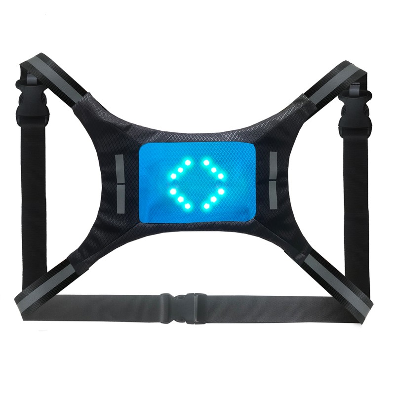 LED Reflective Vest USB Rechargeable Remote Control Turn Signal Light