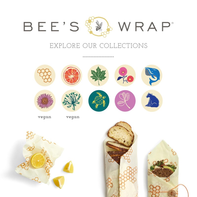 Bee's Wrap Food Wrap, Beige, 9.8 x 11.0 inches (25