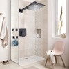 LCEVCGK Shower Faucet Set Matte Black Bathroom Rainfall Shower System