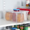 Plastic Storage Bin with Handle for Kitchen, Pantry, and Refrigerator