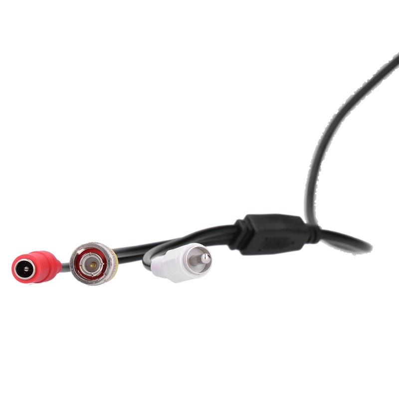 Portable CCTV Cable 3-In 1 Video Audio Power Cord BNC+RCA+DC