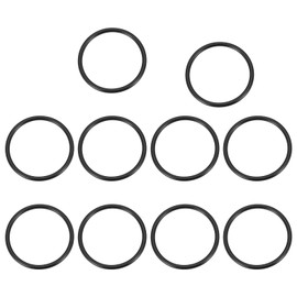 PATIKIL Metal O Rings 40mm / 1.6", 10 Pack Electroplated Zinc Alloy O Ring Buckle Seamless Welded Round Rings for Bag Purse Belts Hardware DIY Craft Dog Leashes, Black