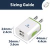 Pipestation UK to USA Plug Adapter with USB 2 Pack