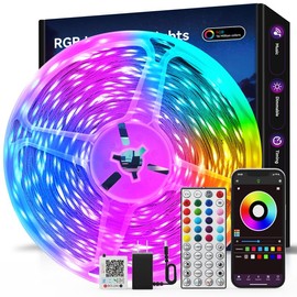 100FT 50FT Smart Led Light Strip RGB Color Changing Music Sync Strip Lights with App & Remote Control for Bedroom Indoor Lighting Decoration Modern - Color: 100ft/30m