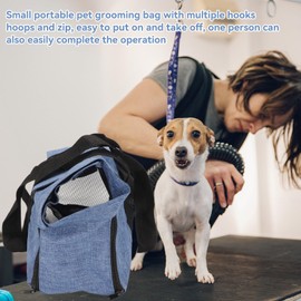 Cat Grooming Bag Restraint Adjustable Neck Circumference Breathable Cat Nail Clipping Cleaning Grooming Bag Foldable Cat Bag Cat Carrier Bag for Pets