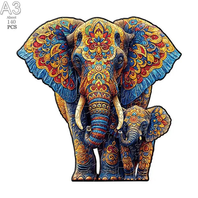 Mysterious Animals Wooden Jigsaw Puzzle – Precision-Cut Animal Puzzle for