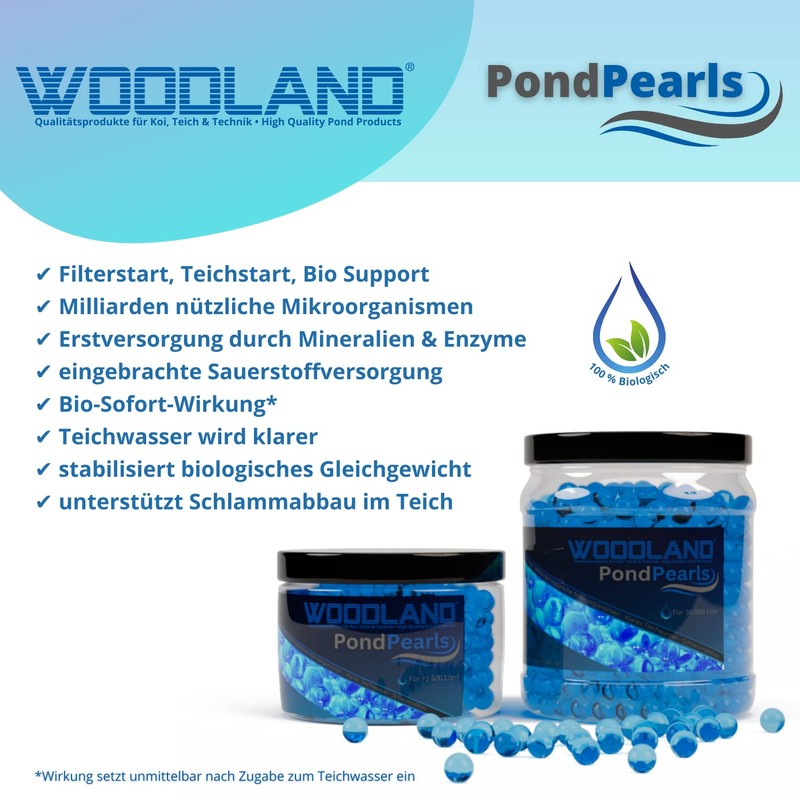 Woodland® Pond Pearls Pond Starter Bacteria for Garden Pond, Pond