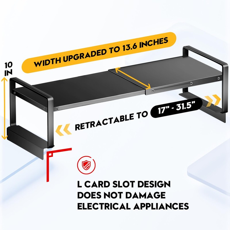(17-31.5 inches) Adjustable Refrigerator or Washer Top Storage Rack -