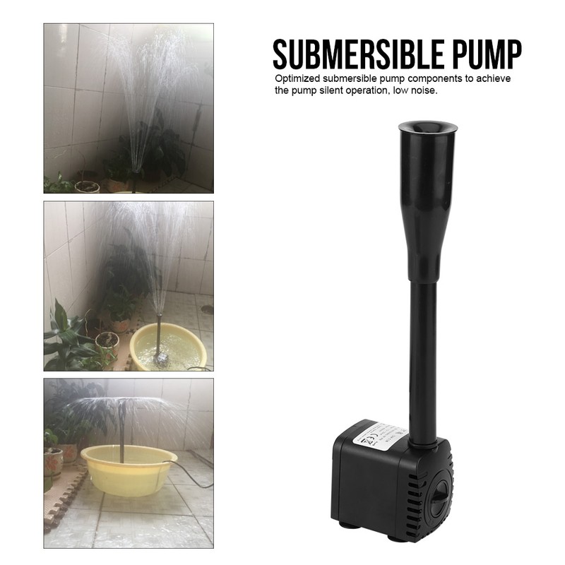 Plastic 3 in 1 600L/H 8W Aquarium Fish Tank Submersible