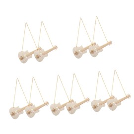 Toyvian 10 Pcs Child Guitar Mini Toys Miniature Guitar Miniature Guitar Toy Childrens Ukulele Unfinished Guitar Toy Crafts DIY Painting Guitar Toy Wooden Guitar Toy Crafts Wood Guitar