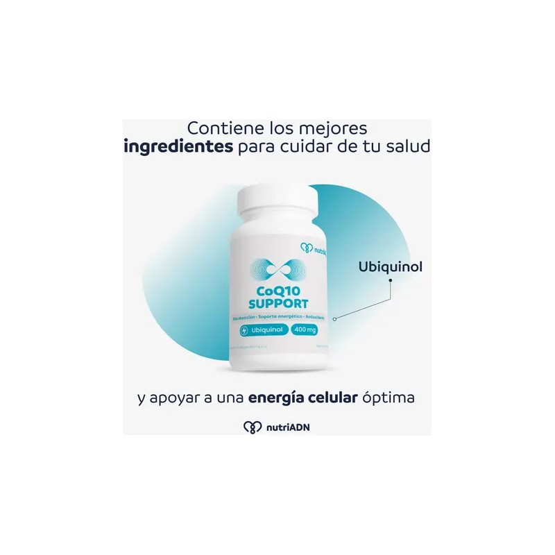 Coenzima Q10 400 Mg Ubiquinol De Alta Potencia 60 Capsulas