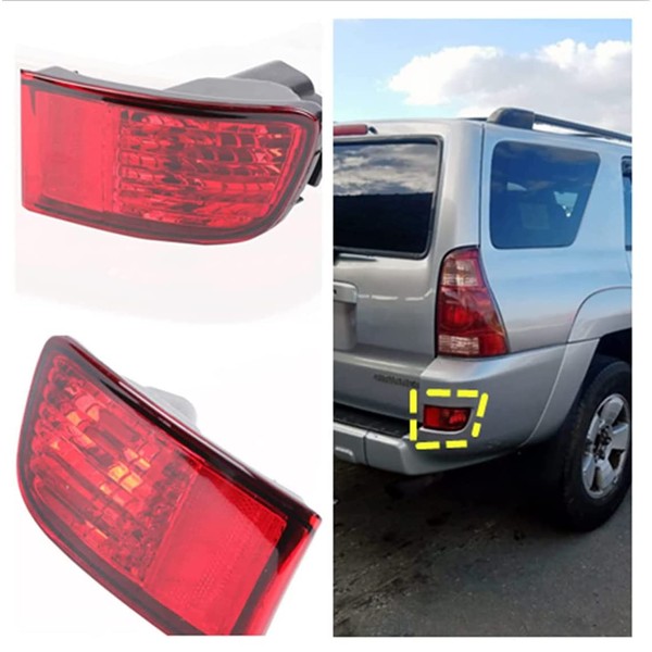 DYRDINSHOW Rear Bumper Reflector Tail Light for 2003-2005 4Runner 2002-2009
